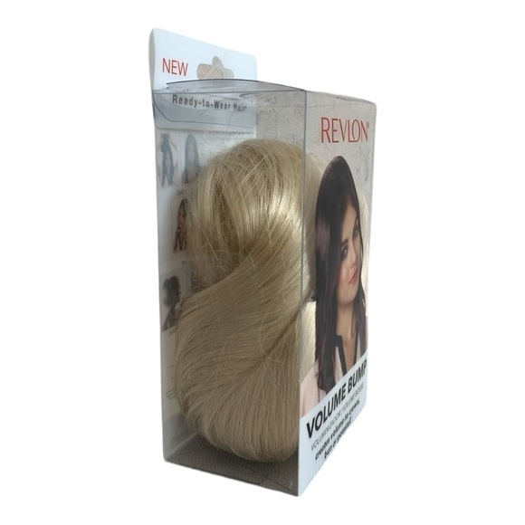 NIB Revlon Volume Bump Hair Bun Blond Hair Attachment Synthetic Hair Ponytail - Picture 3 of 4